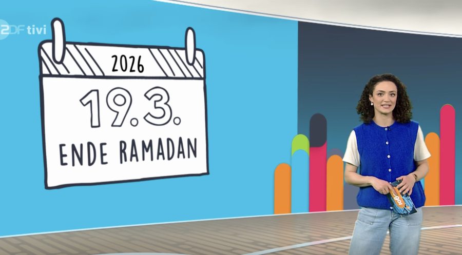 In der ZDF-Kindernachrichtensendung „Logo” ging es am 19. März auch um das Ende des Fastenmonats Ramadan. Screenshot: logo.de