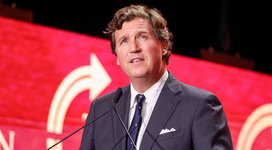 „Komme eigentlich nicht aus einem Umfeld, in dem Menschen von Dämonen angegriffen werden“: US-Moderator Tucker Carlson. Foto: IMAGO/ZUMA Press Wire