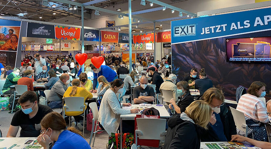 Die Besucher der Spielemesse in Essen durften die Neuheiten testen. Foto: IDEA/Steffen Ryll 