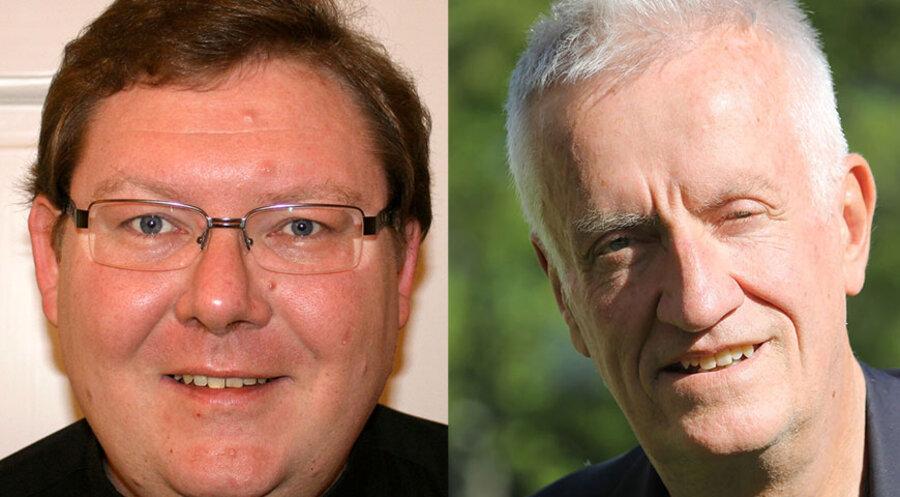 Jürgen Henkel (rechts) ist Theologe und Publizist; Stephan Reichel ist Vorsitzender des Vereins „matteo – Kirche und Asyl“. Fotos: privat