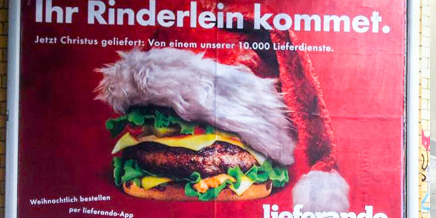Die Werbung des Online-Bestellservice Lieferando stößt auf Kritik. Foto: Privat