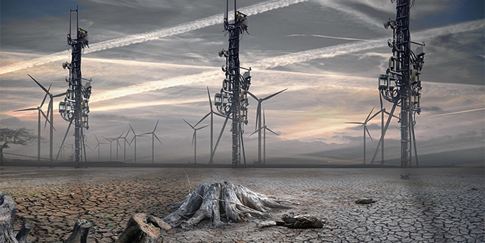 Die Auswirkungen von Digitalisierung und Mobilfunk auf das Klima wurden bislang nur wenig berücksichtigt. Auch Windenergie steht in der Kritik. Symbolfoto: pixabay.com