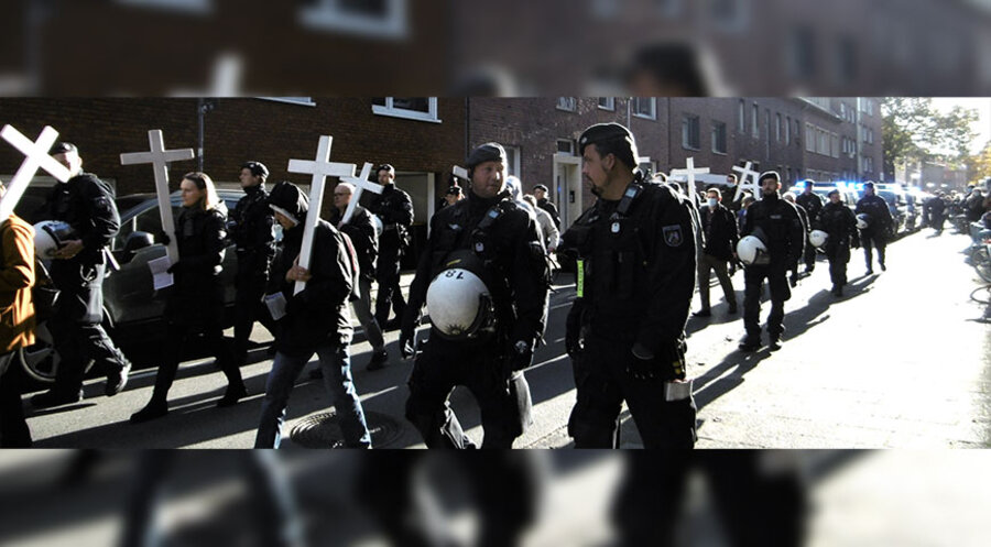 Der Gebetszug für das Lebensrecht ungeborener Kinder am 23. Oktober in Münster. Foto: Felizitas Küble