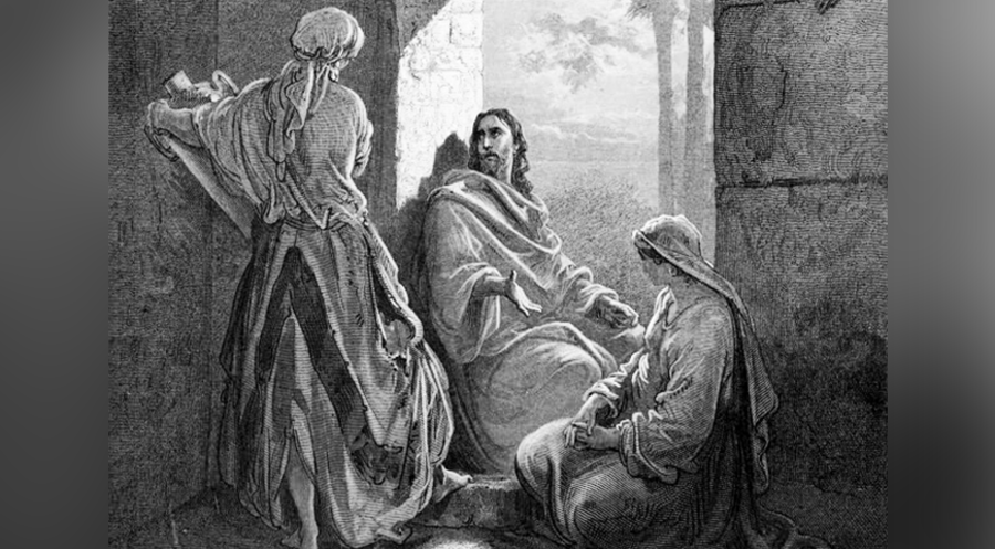 So stellte sich der französische Maler Gustave Doré (1832–1883) die Begegnung Jesu mit Martha und Maria vor. Foto: akg-images.de