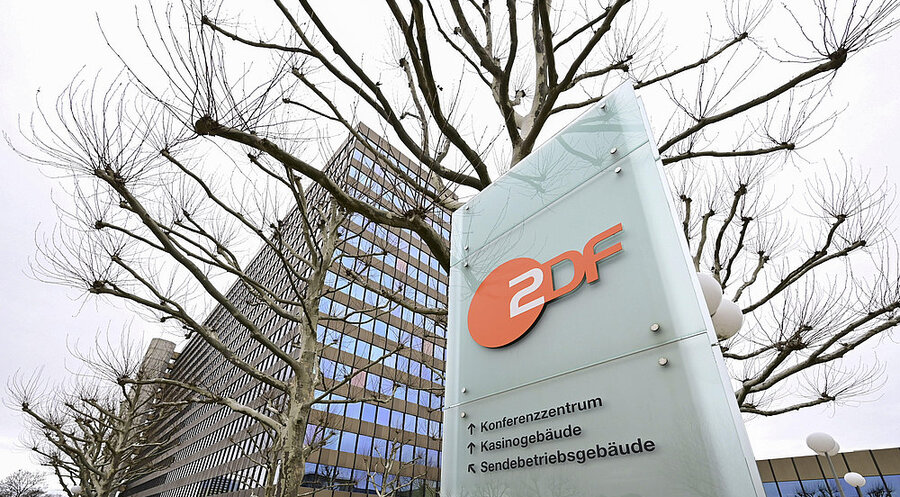 ZDF-Hauptsitz in Mainz Lerchenberg. Foto: picture alliance / epd-bild | Kristina Schaefer (Schäfer)