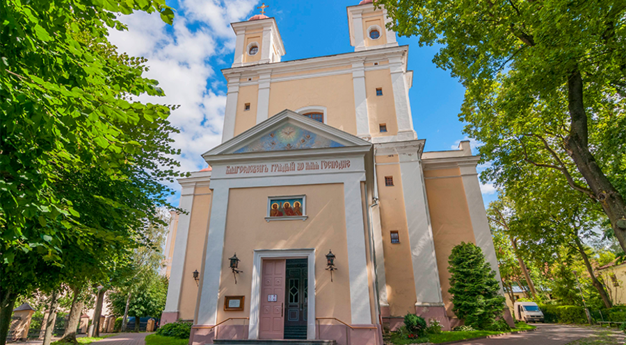 Blick auf die russisch-orthodoxe Heilig-Geist-Kirche in der litauischen Hauptstadt Vilnius. Foto: picture alliance/Cezary Wojtkowski
