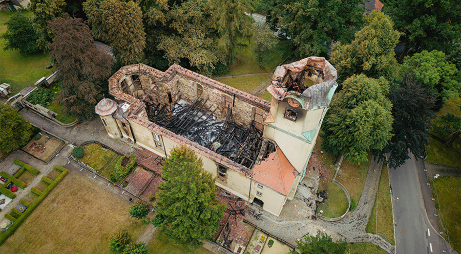 Erst im Jahre 2018 war die Barockkirche saniert worden. Foto: IMAGO/Sylvio Dittrich