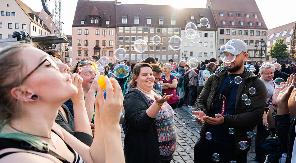 Impressionen vom Kirchentag 2023 in Nürnberg. Foto: IDEA/M. Pletz