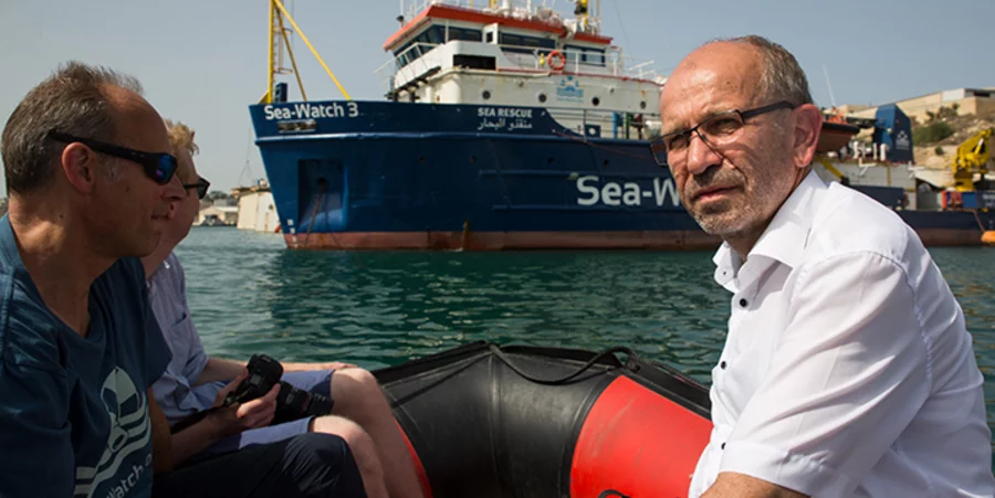 Der rheinische Präses besucht Seenotretter auf Malta. Foto: ekir.de/Marcel Kuß