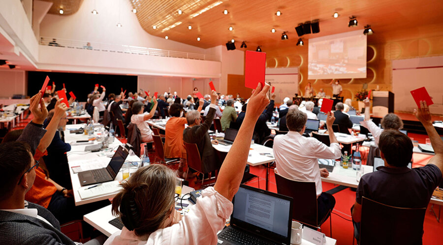 Die Sommersynode der württembergischen Landeskirche tagt zur Zeit in Stuttgart. Foto: Gottfried Stoppel