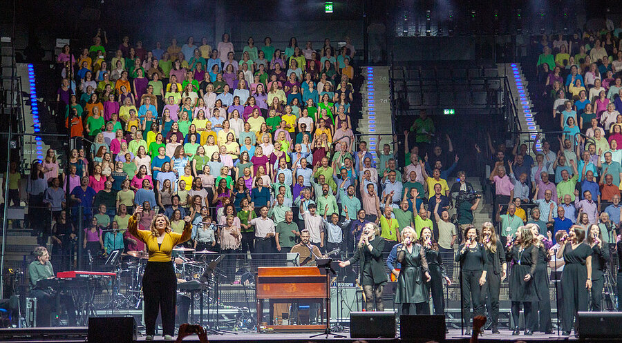 Über 5.000 Sänger und weit über 50.000 Besucher nahmen an der Musikveranstaltung teil. Foto: Stiftung Creative Kirche