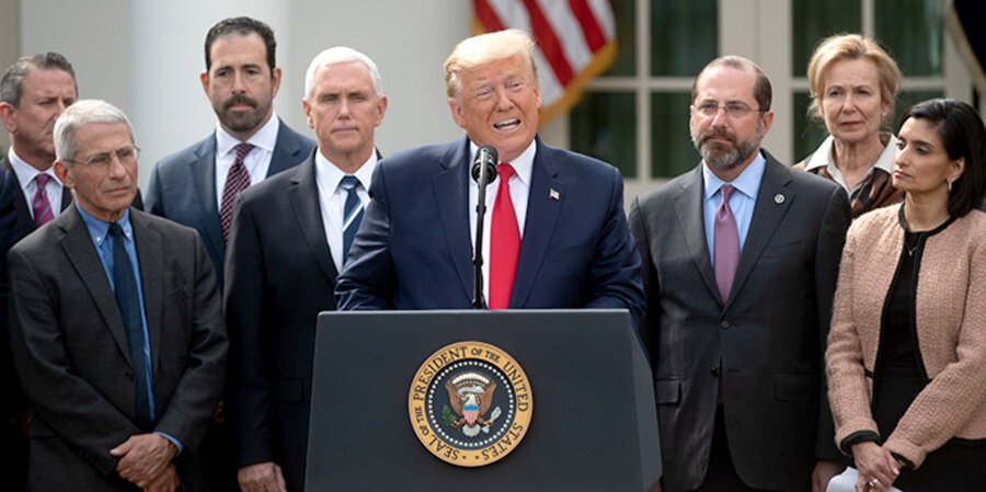 Donald Trump kündigte an, dass die Regierung bis zu 50 Milliarden Dollar bereitstellen werde, um die Ausbreitung des Virus zu stoppen. Foto: picture-alliance/NurPhoto