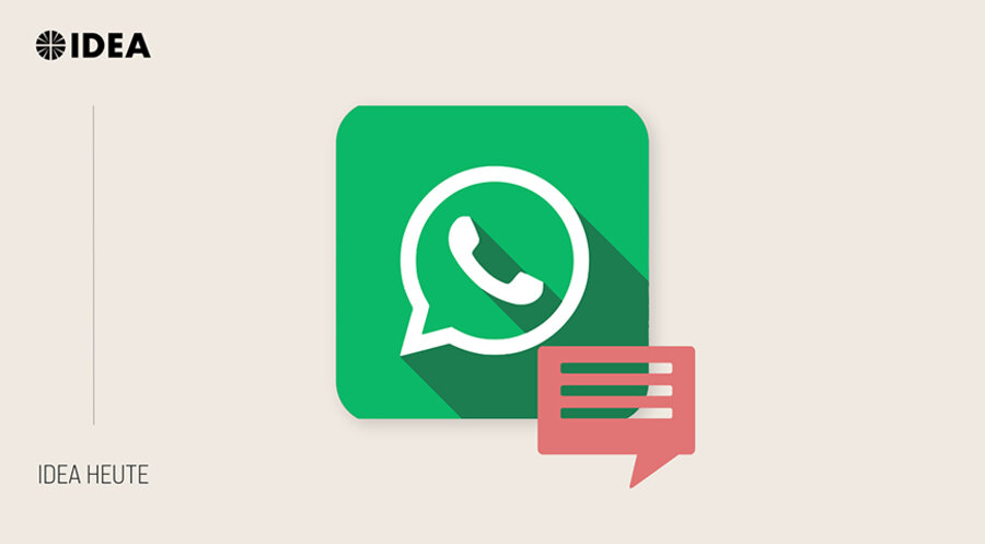 Mit dem Kanal IDEA HEUTE ist IDEA nun bei WhatsApp vertreten. Grafik: IDEA; pixabay.com