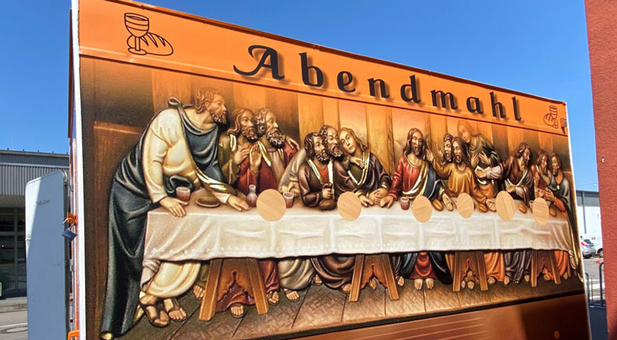 Der Imbisswagen „Abendmahl“. Foto: Thomas Schäfer