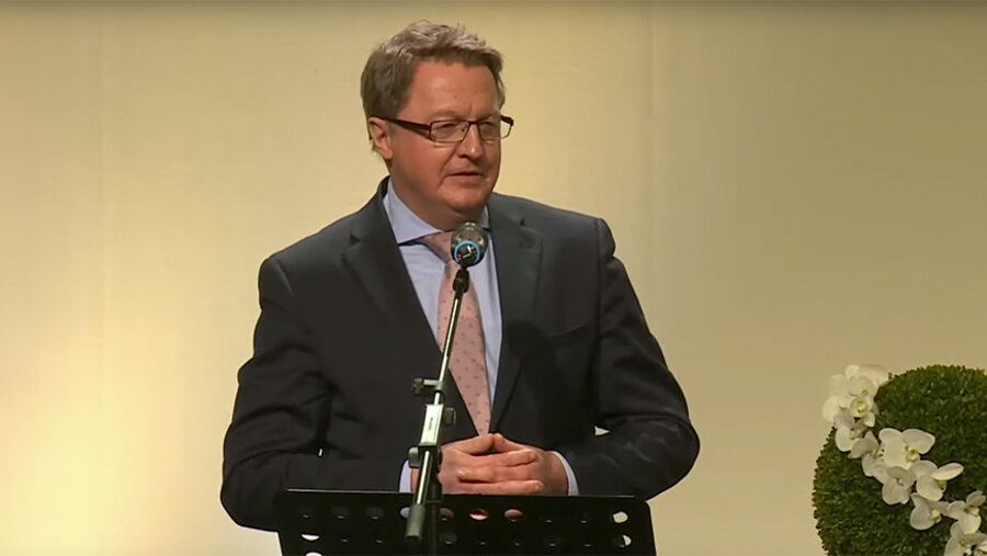 Jürgen Fischer bei der Gebetsveranstaltung für Olaf Latzel in Köln. Screenshot: Youtube/EF Köln