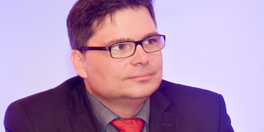 Der ERF-Vorstandsvorsitzende, Jörg Dechert, während der Mitgliederversammlung. Foto: ERF/Lothar Rühl