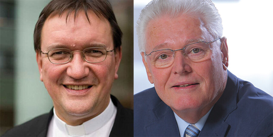 v. l.: Der kurhessen-waldeckische Bischof Martin Hein und der Vorsitzende des Netzwerks Bibel und Bekenntnis, Pfarrer Ulrich Parzany. Fotos: medio.tv/schauderna, SCM Hänssler