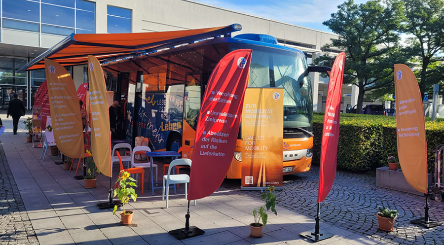 Der Stand der „Christen in der Automobilindustrie“ auf der diesjährigen IAA in München. Foto: Peer-Detlev Schladebusch