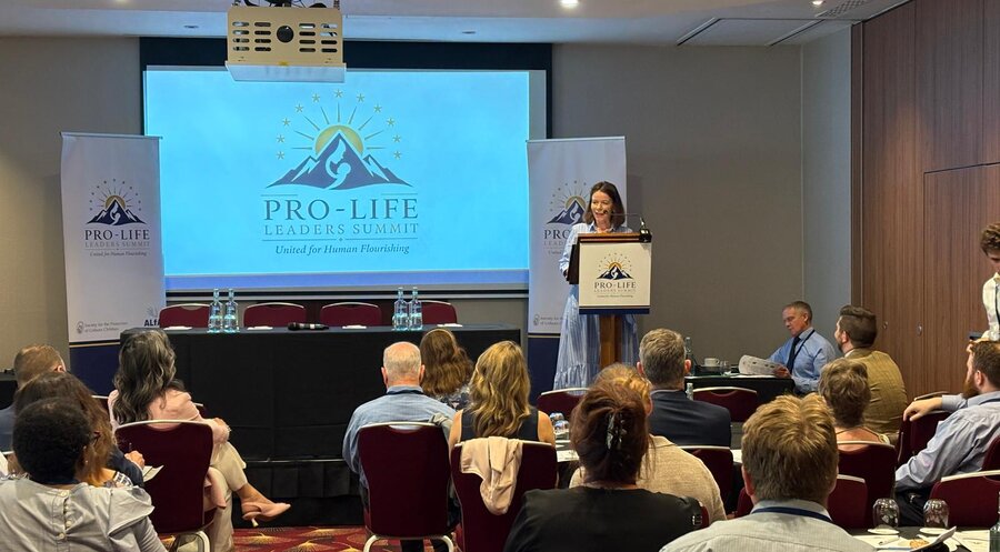 Die Bundesvorsitzende der ALfA, Cornelia Kaminski, beim Pro Life Leaders Summit in London. Foto: ALfA