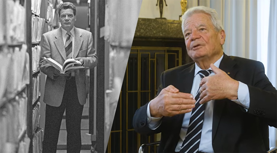 Als Zeitzeuge kommt auch der spätere Bundespräsident Joachim Gauck zu Wort. Screenshot: YouTube/Bundesstiftung Aufarbeitung Brand/„Backstage DDR“