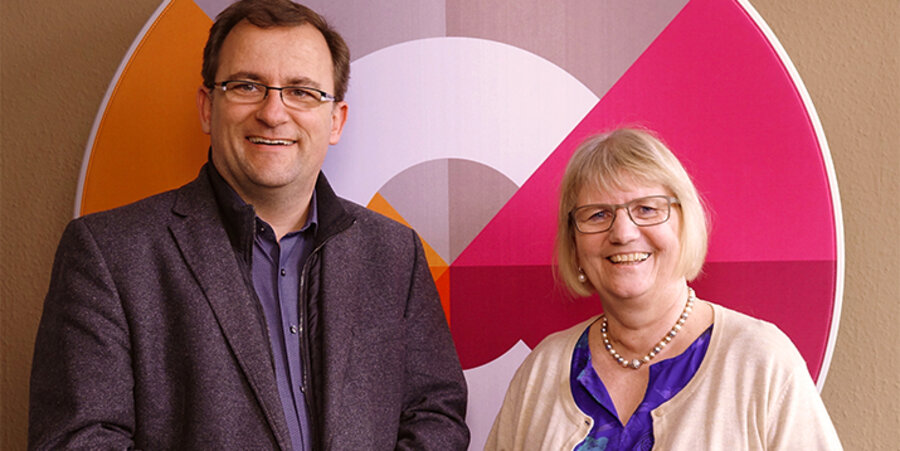 v.l.: Die beiden proChrist-Hauptredner Steffen Kern und Elke Werner. Foto: proChrist