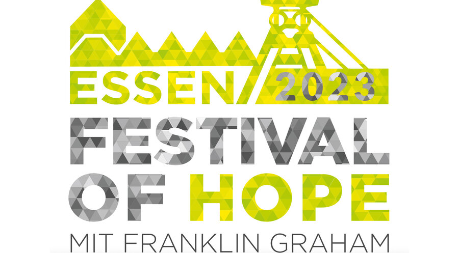 Das „Festival of Hope“ findet am 7. Oktober 2023 in der Essener Grugahalle statt. Flyer: Festival of Hope