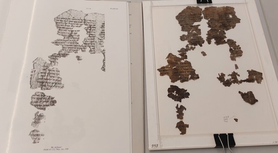 Eines der biblischen Fragmente aus dem Qumranfundus – hier: Fragment aus dem Samuelbuch. Foto: Privat