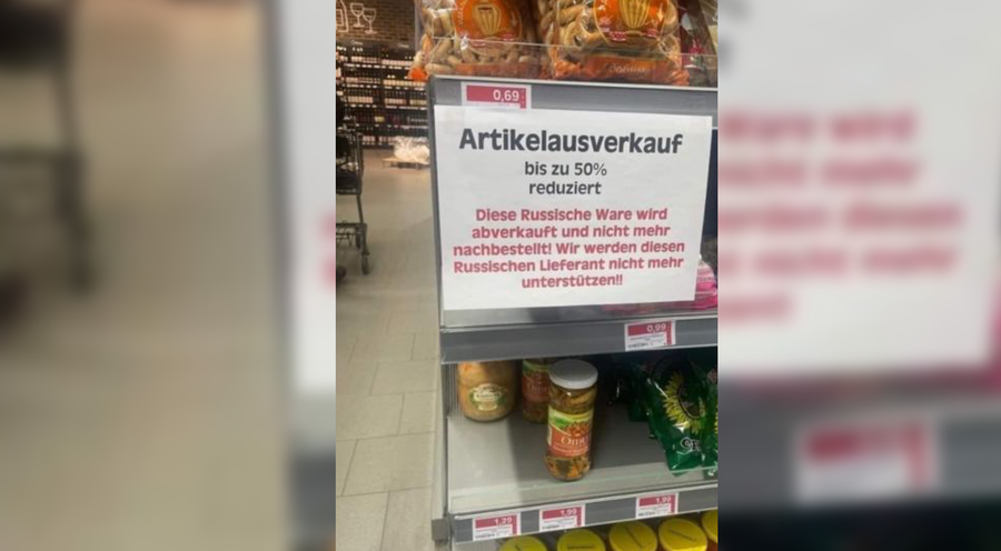 Viele Supermärkte nehmen russische Produkte aus dem Sortiment. Foto: Erika Weiss