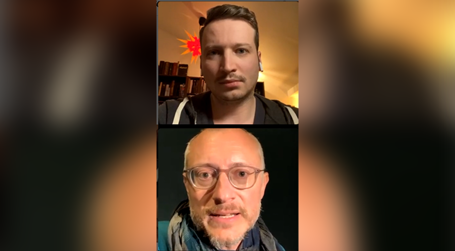 Das Gespräch zwischen Joahnnes Hartl und Thomas Richter fand auf Instagram statt. Screenshot: Instagram/mein.idea