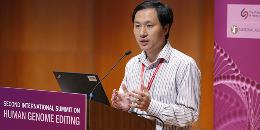 In Hongkong verteidigte Forscher He Jiankui am 28. November sein Gen-Experiment an Babys. Foto: picture-alliance/AP Photo