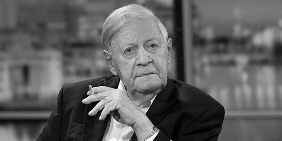Der am 10. November im Alter von 96 Jahren in Hamburg verstorbene ehemalige Bundeskanzler Helmut Schmidt. Foto: picture-alliance/dpa