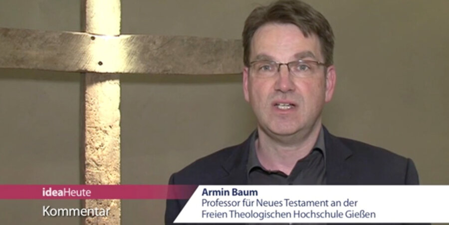 Der Professor für Neues Testament an der Freien Theologischen Hochschule Gießen, Armin Baum. Screenshot: ideaHeute