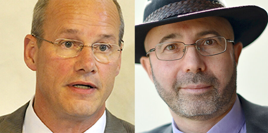 v. l.: Der Theologische Vizepräsident des Kirchenamtes der EKD, Thies Gundlach, und der Messianische Leiter und theologische Referent des Evangeliumsdienstes für Israel, Anatoli Uschomirski. Fotos: idea/kairospress, Privat