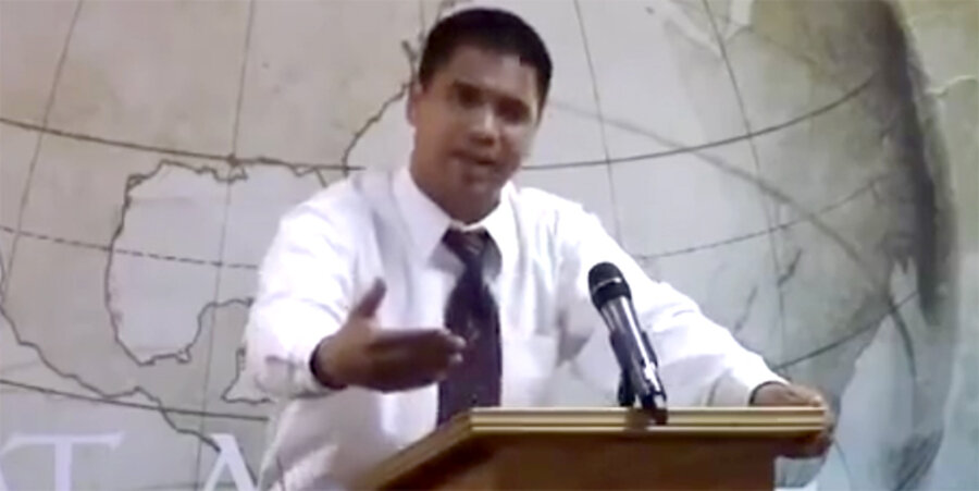  Pastor Roger Jimenez von der Verity-Baptistengemeinde in Sacramento. Screenshot: Youtube