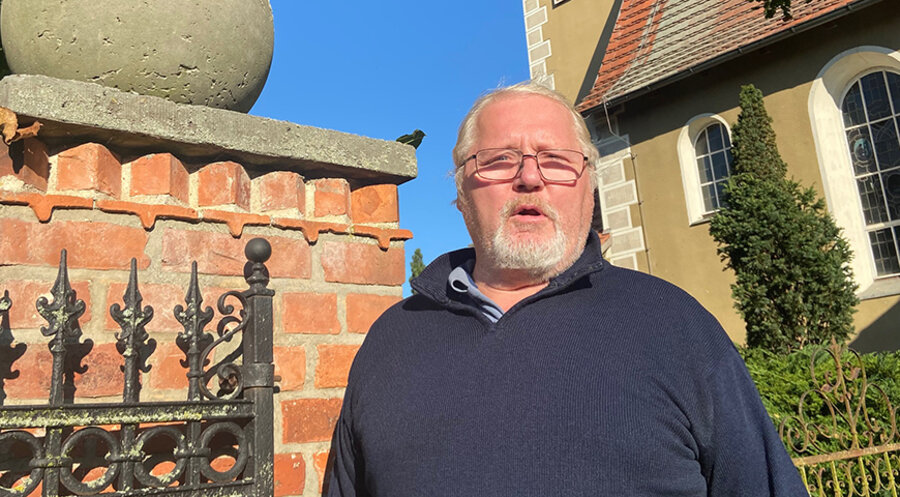 Der Vorsitzende des ersten Gemeindekirchenvereins, der Maurer Andreas Haufe. Foto: „Kirche im Dorf lassen“