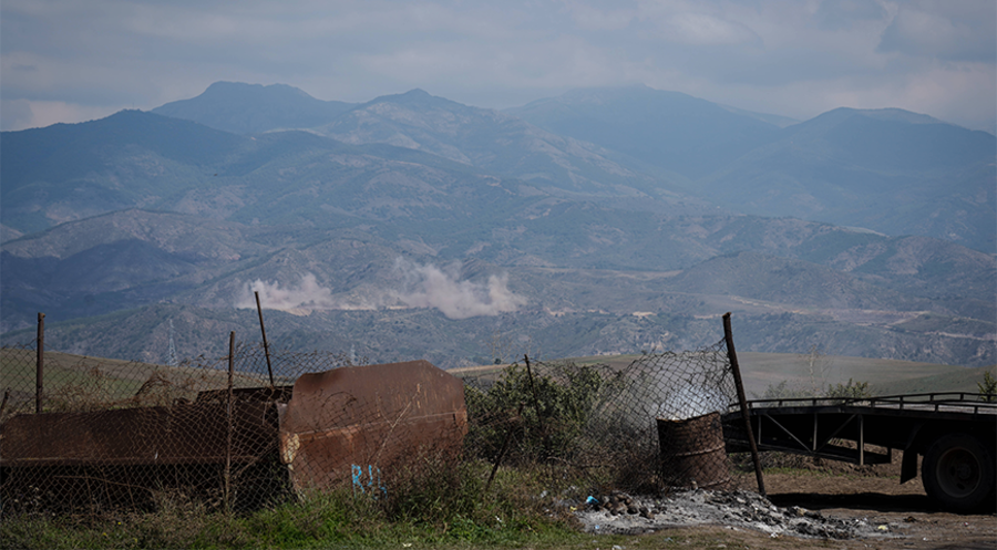 In Reichweite der Konfliktzone: Kornidzor an der armenisch-aserbaidschanischen Grenze: Foto: IMAGO/ZUMA Wire