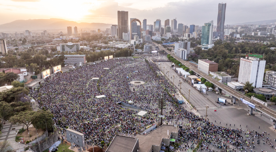 Fast 440.000 Menschen kamen zu den Evangelisationsveranstaltungen in Äthiopiens Hauptstadt Addis Abeba. Foto: Billy Graham Evangelistic Association