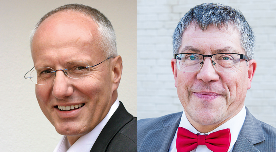 Steffen Reiche (links) ist Pfarrer der evangelischen 
Kirchengemeinde Nikolassee in Berlin. Friedrich Kramer ist  Friedensbeauftragter des Rates der 
Evangelischen Kirche in Deutschland. Fotos: Privat; Markus Pleitz