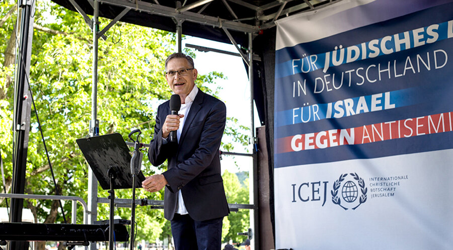 Der Vorsitzende des Deutschen Zweigs der Internationalen Christlichen Botschaft Jerusalem. Foto: ICEJ/Levi Dörflinger.