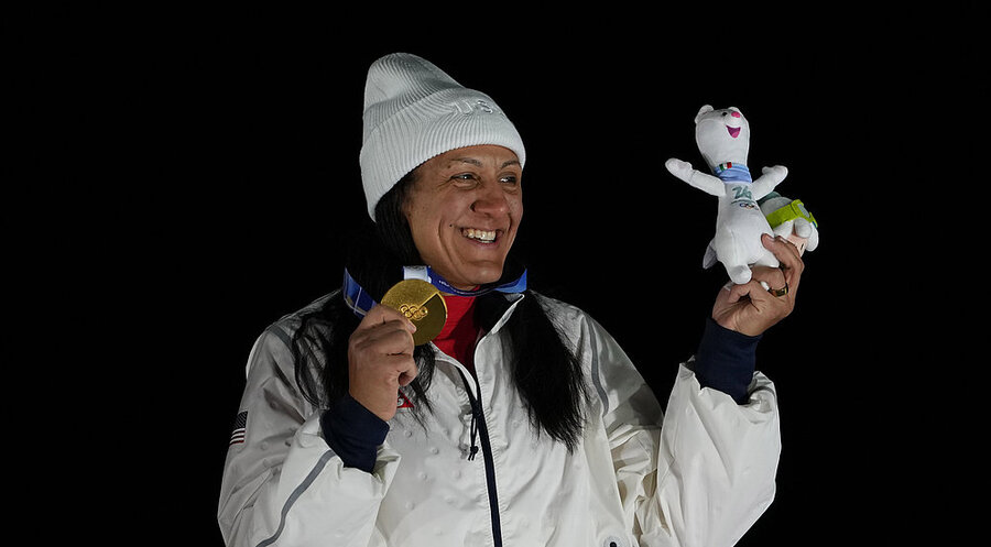 Elana Meyers Taylor aus den USA. Foto: picture alliance/Xinhua News Agency|Li Gang