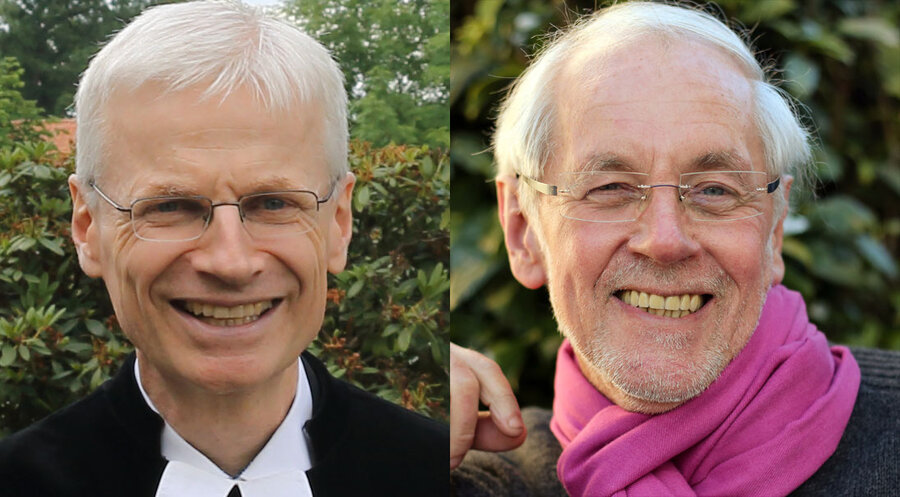 Pastor Stefan Felber (links) und Pfarrer i.R. Jürgen Lauer. Fotos: Gemeindehilfsbund; Privat