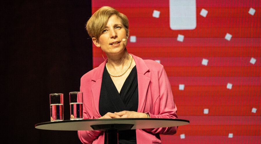 Die Unternehmerin Mirjam Eisele sprach auf dem KCF in Karlsruhe. Foto: IDEA/Markus Pletz