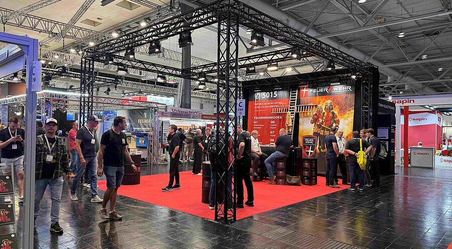 Der Stand der Christlichen Feuerwehrvereinigung (CFV) auf der „Interschutz“-Messe in Hannover. Foto: CFV