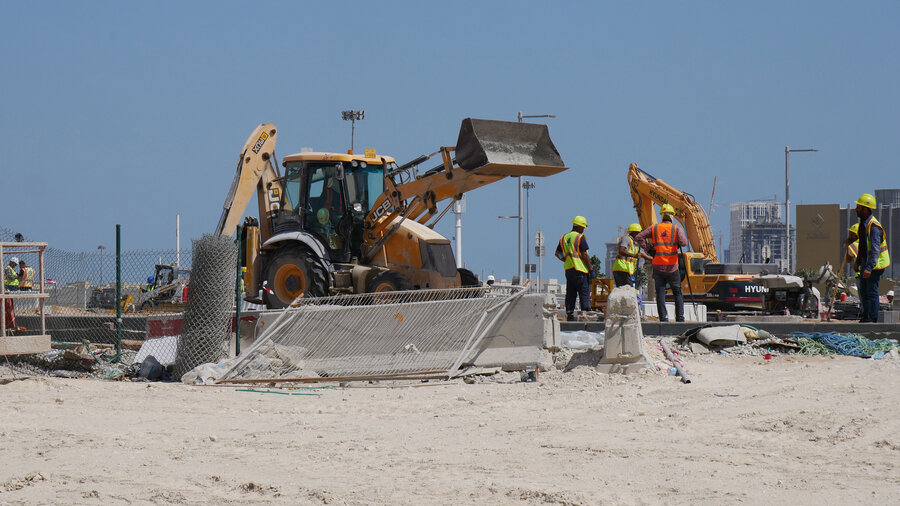 Auf der Baustelle von Lusail Iconic Stadion in Lusail/Doha. Foto: Kamal Sido 