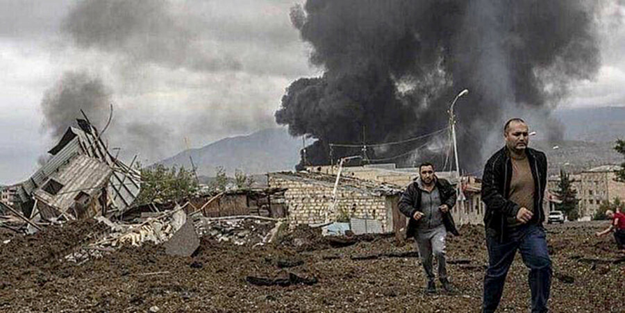 Ortschaften und Städte wie Shushi und Stepanakert in Berg-Karabach wurden durch Bomben zerstört. Foto: Privat