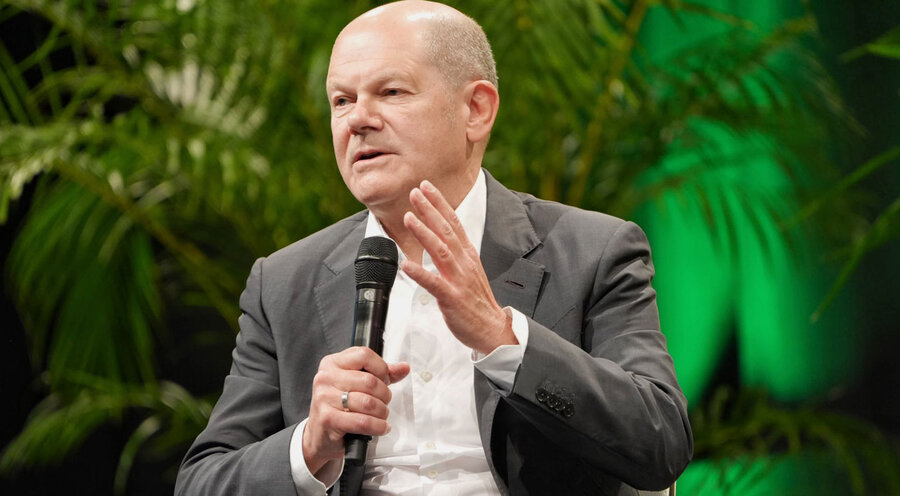 Bundeskanzler Scholz sprach auf dem 38. Kirchentag. Foto: IDEA/Markus Pletz
