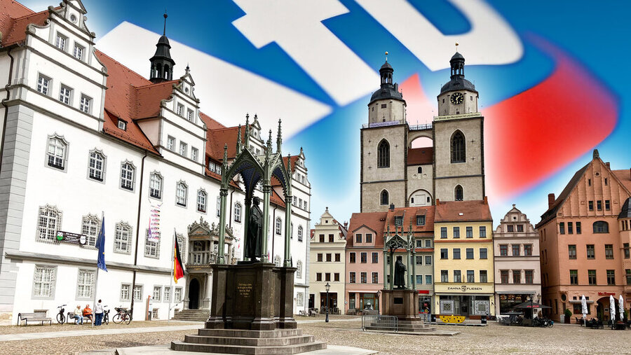 Der Marktplatz der Lutherstadt Wittenberg. 