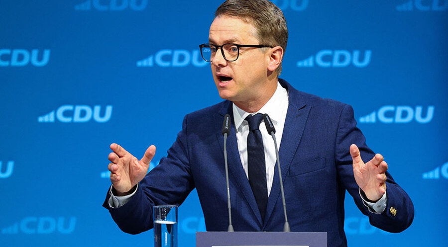 CDU-Generalsekretär Linnemann: Das „C“ bringt alle Bevölkerungsgruppen zusammen. Foto: picture alliance/REUTERS/Lisi Niesner