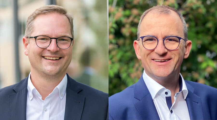v. l.: Pfarrer Friedemann Kuttler und Pfarrer Steffen Kern. Fotos: Lebendige Gemeinde; Privat