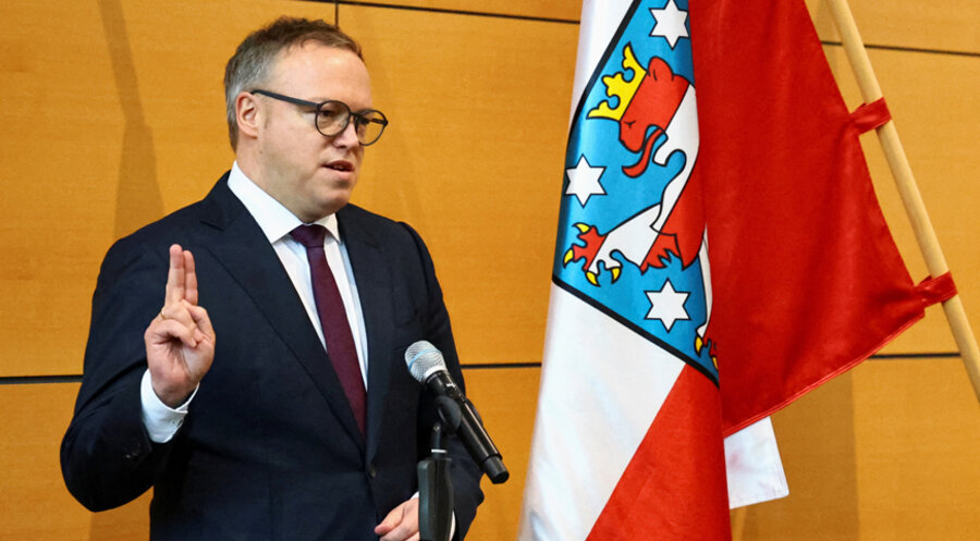 Der neue Ministerpräsident des Freistaates Thüringen, Prof. Mario Voigt (CDU). Foto: picture alliance / REUTERS | Karina Hessland